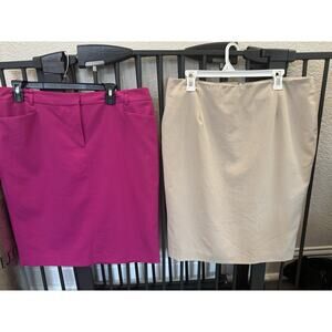Lot of 2 Womens Knee Length Straight Skirts. Business Work Casual - Size 14.